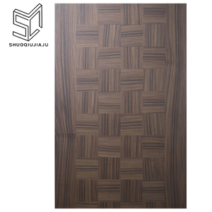 Venta directa de fábrica de gabinete de tablero multicapa de chapa de parquet de madera roja E0/CARB P2 grado para muebles y decoración avanzados - Product Image 1