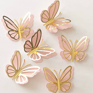 Topper torta farfalla rosa Set Topper torta buon compleanno <span class=keywords><strong>per</strong></span> ragazze decorazioni <span class=keywords><strong>per</strong></span> feste torta di compleanno femminile - Product Image 2