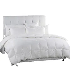 Phổ biến khách sạn đồng bằng Comforter Set Nữ Hoàng Trắng ngỗng xuống Comforter với Quilt