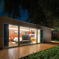 Véranda modulaire en aluminium préfabriquée à assemblage rapide et personnalisable, maison en verre pour hôtel de luxe, complexe hôtelier, parc, bureau