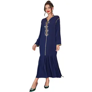 2022印度连衣裙女性伊斯兰传统加大码蕾丝印度纱丽装饰优雅连衣裙印度女性印度连衣裙