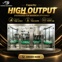 Machine de remplissage à haute capacité 8500 bph contrôlée par PLC pour bouteilles en verre avec bouchon ROPP, bière, soda, vin, prix compétitif, usage industriel