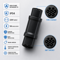 Adaptateur de charge EV Type 2 vers GB/T 16A 220V IP54 Connecteur AC EVSE pour véhicules électriques chinois, station de charge UE, prise portable pour voiture à domicile
