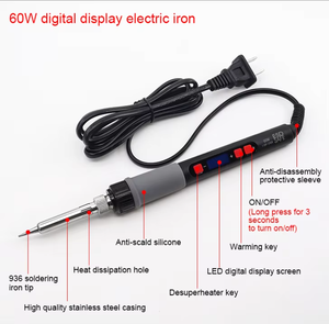 <span class=keywords><strong>Fer</strong></span> à <span class=keywords><strong>souder</strong></span> filaire avec écran LED et réglage de la température Idéal pour les tâches de soudage de précision à domicile ou en atelier - Product Image 2