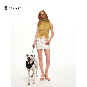 Seame 5/21 [Nuevo Producto 5% de Descuento] Chaleco de Punto Transpirable Semitransparente de Verano, Estilo Vintage para <span class=keywords><strong>Mujer</strong></span> - Product Image 2