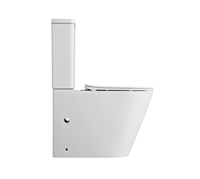 WC moderne deux pièces sans bride, à double chasse, forme allongée, couleur noir mat haut de gamme, avec fonction Tornado, certifié CE, pour salle de bain