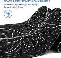 Wholesale 31.5 X 11.8inch Gaming Mouse Pad Anti-Slip Rubber Base Topographic Line Waterproof Keyboard Mouse Pad