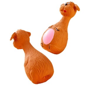 <span class=keywords><strong>Latex</strong></span> Piepend Hondenspeelgoed Diervormig Kauwspeelgoed Niet-Giftig Springkussen Voor Kleine/Middelgrote Honden - Product Image 4