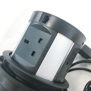 Prise de courant de bureau cachée pour îlot de <span class=keywords><strong>cuisine</strong></span> Us UK prise personnalisée prises escamotables avec chargeur sans fil <span class=keywords><strong>multiprise</strong></span> - Product Image 5