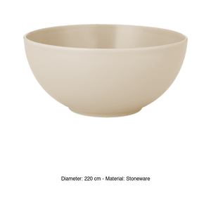 Bol à salade évasé Monaco Sand 22 cm en grès M1934 - Product Image 3