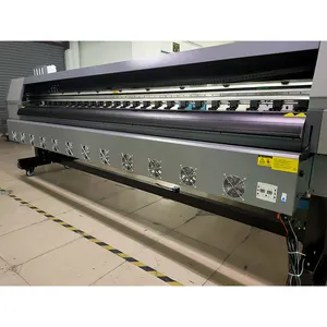 High Speed Eco Solvent 3.2 M Large Format Printer 4 Heads Inkjet Solvent Roll To Roll Printer