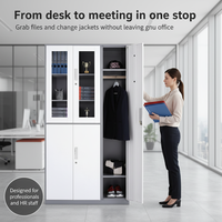 Meuble de rangement combiné en acier avec porte, armoire de classement de bureau, casier, placard, mobilier verrouillable au design moderne pour chambre et centre commercial