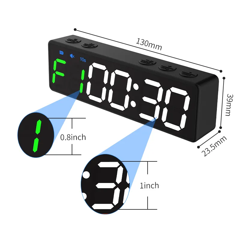 Chronomètre numérique à Led pour sport, horloge murale, compte à rebours 24 heures, nouveau Style,