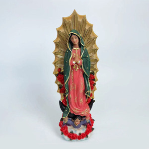 Regalo de Navidad, Figura Religiosa, Sagrada Familia, Estatuas Mexicanas de <span class=keywords><strong>la</strong></span> <span class=keywords><strong>Virgen</strong></span> María, Decoración del Hogar, Artesanía de Resina de Europa, Escultura Artística - Product Image 2