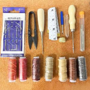 Kit <span class=keywords><strong>de</strong></span> Costura <span class=keywords><strong>de</strong></span> Cuero, Agujas <span class=keywords><strong>de</strong></span> Sellar, Hilo Encerado, Reparación <span class=keywords><strong>de</strong></span> Tapicería, Herramientas <span class=keywords><strong>de</strong></span> Costura Resistentes, Costura a Mano, Práctico para Bricolaje - Product Image 6