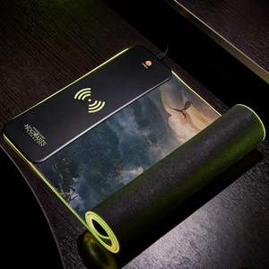 Tapis de jeu rectangulaire en caoutchouc antidérapant imperméable avec LED RGB personnalisable chauffant Power Idolz Hogwarts Legacy, chargeur sans fil 15W - Product Image 5