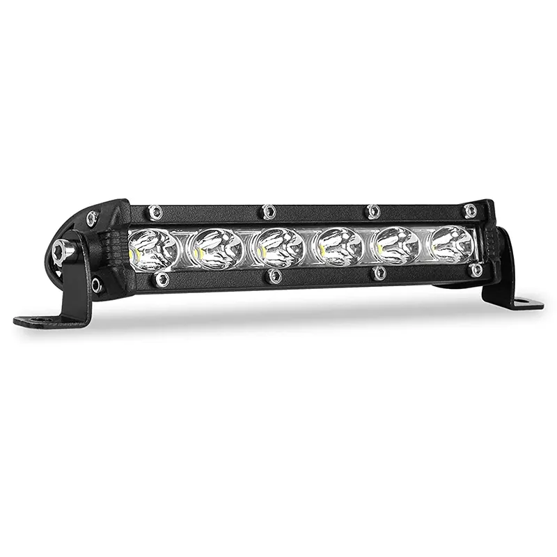7 <span class=keywords><strong>Inch</strong></span> Led Bar 18W Mini Slim Enkele Rij Off Road Lichtbalk 7 ''Led Licht Bars Voor jeep Cherokee Pickup 4X4 Trucks Tractor Boot