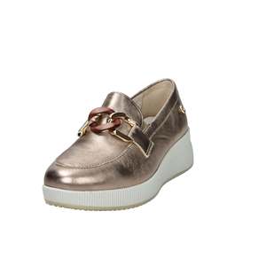 Mocassini Cinzia Soft da Donna in Bronzo con Suola Spessa e Plateau - Product Image 1