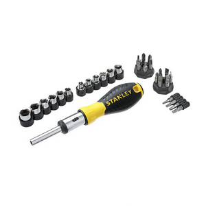 Juego de destornilladores de trinquete Stanley de 29 piezas con puntas y vasos para reparaciones en el hogar - Product Image 2