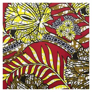 Factory Wholesale 100% polyester Pagne Batik Ankara African Wax printed Fabric Nigeria jacquard weave clothing Fabric