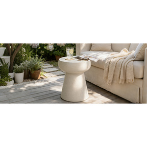 Mushroom-Shaped Outdoor Concrete Side <b>Table</b> Modern Geometric Pedestal End <b>Table</b> For Patio Garden Decorative Use - Product Image 4