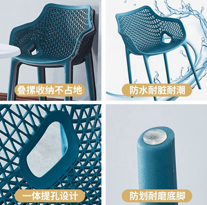 Nordic Heavy Duty Comfortable Durable Colored Restaurant Cafe <strong>Stackable</strong> Pure PP Plastic <strong>Dining</strong> <strong>Chairs</strong> With Armrest - Product Image 5