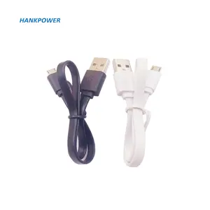 Power Bank USB Cable OEM Factory 50cm Micro USB Cable Short Flat USB Charge Cord