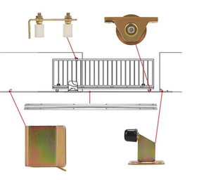 Rouleau en nylon de remplacement de roue de porte coulissante d'acier inoxydable de <span class=keywords><strong>6m</strong></span> avec des roulements pour le système d'ouvreur de porte coulissante - Product Image 5
