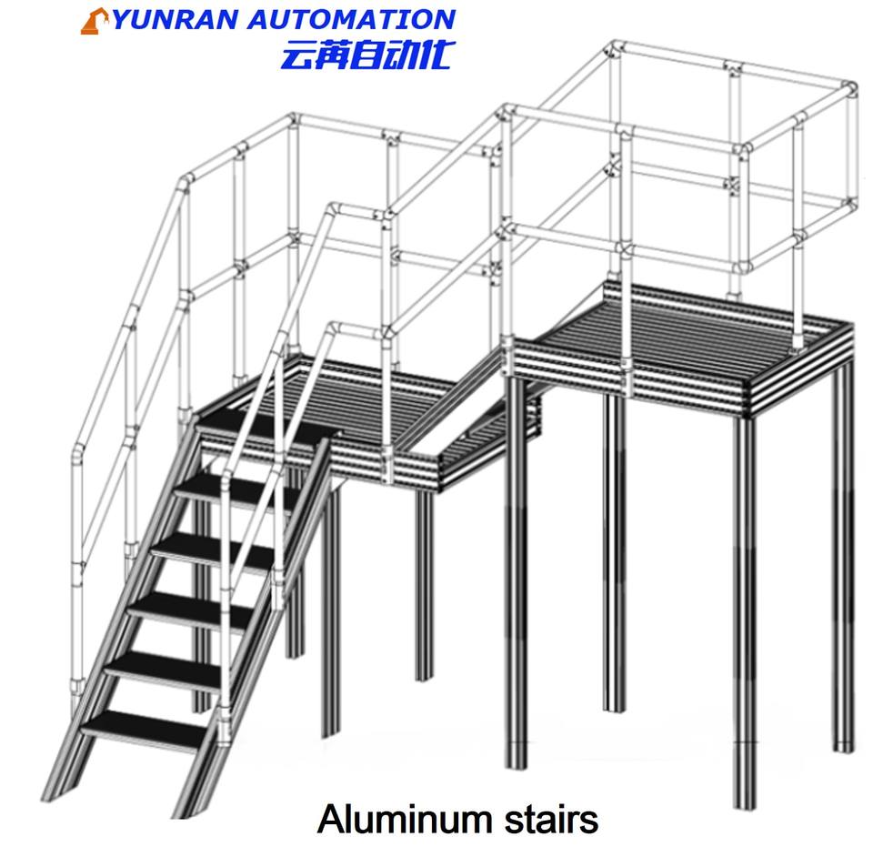 Aluminum Stairs/Industrial Stairs/Aluminum Cross Line Stairs with 1 ...