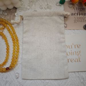 Bolsa de Almacenamiento de Anillos y Pendientes de Algodón Orgánico Personalizada, Bolsa con Cordón de Algodón y Lino Ecológico para Regalos al por Mayor - Product Image 6