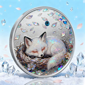 Медаль из чистой меди 999 пробы с цветным рельефным изображением, серебряным покрытием и кристаллами, 1 унция, коллекционная монета на заказ - Product Image 2