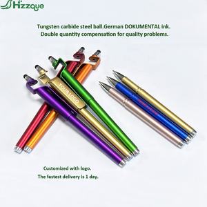 Promocional <span class=keywords><strong>3</strong></span>-em-1 Suporte Móvel Soft Touch Screen Pen Ball Stylus Logotipo Personalizado Caneta Esferográfica Gel Canetas 0.5mm Plástico Novo - Product Image 5