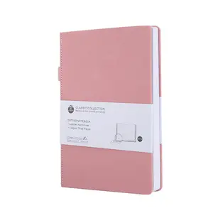 A5 Custom Engraved Logo High Quality Hardcover Pu Leather Journal Writing Notebook For Promotion School Office