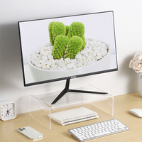 Présentoir à main acrylique en forme de U Support de levage d'ordinateur transparent en plexiglas Support de chaussure Séparation des marchandises du centre commercial
