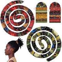 CHENGHE – accessoires de Dreadlock en tissu bohème, supports de queue de cheval pliables, attaches de cheveux Dreadlock colorées avec sac de rangement