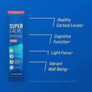 Ashwagandha vitamina D3 magnesio L-teanina calmante bevanda Mix 20 porzioni pacchetti di viaggio supporta il sonno equilibrio cortisolo - Product Image 4