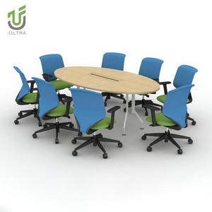 IULTRA Gran 16 pies Diseño moderno Negro Rectangular <span class=keywords><strong>Mesa</strong></span> <span class=keywords><strong>de</strong></span> <span class=keywords><strong>juntas</strong></span> MDF Muebles <span class=keywords><strong>de</strong></span> oficina para 14 <span class=keywords><strong>personas</strong></span> para hoteles y escuelas - Product Image 6