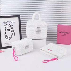 Conjunto de bolsa de cosméticos acolchada verde Eco impermeable Nylon Multi-Strand acolchado Vehicle-logo con alta calidad - Product Image 5