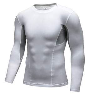 Vestiti Asciugatura Rapida, Da Ginnastica di Sport di Compressione In Esecuzione Camicia A <span class=keywords><strong>Maniche</strong></span> <span class=keywords><strong>Lunghe</strong></span> Fresco E Asciutto di Compressione <span class=keywords><strong>Top</strong></span> - Product Image 1