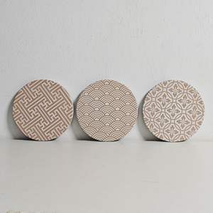 Sous-verre en céramique de style japonais rétro créatif simple, tasse à café, tapis à thé, tapis d'isolation thermique rétro, accessoires pour le thé - Product Image 3