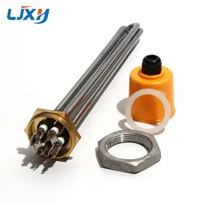 LJXH DN40 1.5" 47mm Heating Element for Hot Water Heaters 201SS Tube and Copper Thread 220V/380V 3KW-12KW Replacement Heater