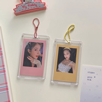Protège-cartes transparent en acrylique de 3 pouces pour photos d'identité, porte-cartes, collection de billets, pendentif, coque