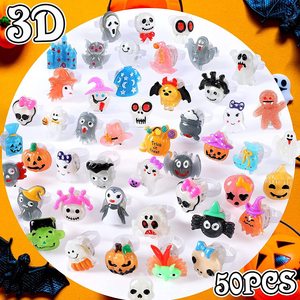 Luces LED de Halloween YS para los Dedos, Anillos de Calabaza y Fantasma, Recuerdos Luminosos para Fiestas, Juguetes y Regalos para Niños y Jóvenes - Product Image 4