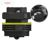Conectores Eléctricos IP68 de 4 Pines y 450V CA, Conector Macho Redondo con Abrazadera de Tornillo para Iluminación Arquitectónica