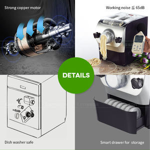 Household Electric Fresh Automatic Small Macaroni Extruder Home <strong>Pasta</strong> Maker Noodle <strong>Making</strong> Machine <strong>Processor</strong> - Product Image 4