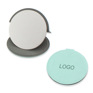 Small Compact Mirror Purse Pocket Round Travel Camping Shaving Mirror Stainless Steel Makeup Mirror Standing Unbreakable