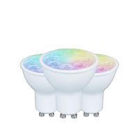 Ampoule LED Intelligente GU10 AC 220V avec Télécommande, Projecteur RGB 3W 5W, Corps en Aluminium, Gradation Wi-Fi pour Entrepôt & Fête, MR16