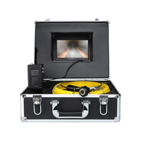 Caméra d'inspection de canalisation portable étanche avec écran de 7 pouces, câble en fibre de verre de 20 m, 1000TVL CMOS, carte mémoire, objectif de 23 mm