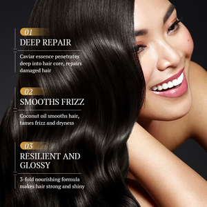KORMESIC 1000ml Wholesale Caviar Hair <b>Shampoo</b> Nourishing Coconut Oil Collagen Repairing Moisturizing Smoothing Color-Protection - Product Image 3