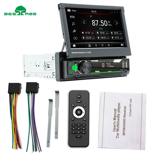 Bestree Mẫu Mới 2023 Màn Hình Cảm Ứng <span class=keywords><strong>7</strong></span> Inch Có Thể Thu Gọn Thủ Công Cho Xe Hơi Mp5 Âm Thanh Nổi 1 Din Gương Liên Kết Usb Kép Cho Xe Mp5 - Product Image 3